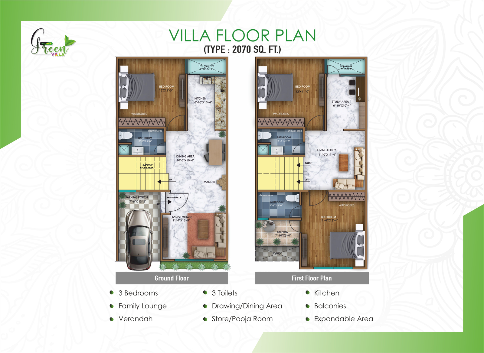 2070 Sq.ft